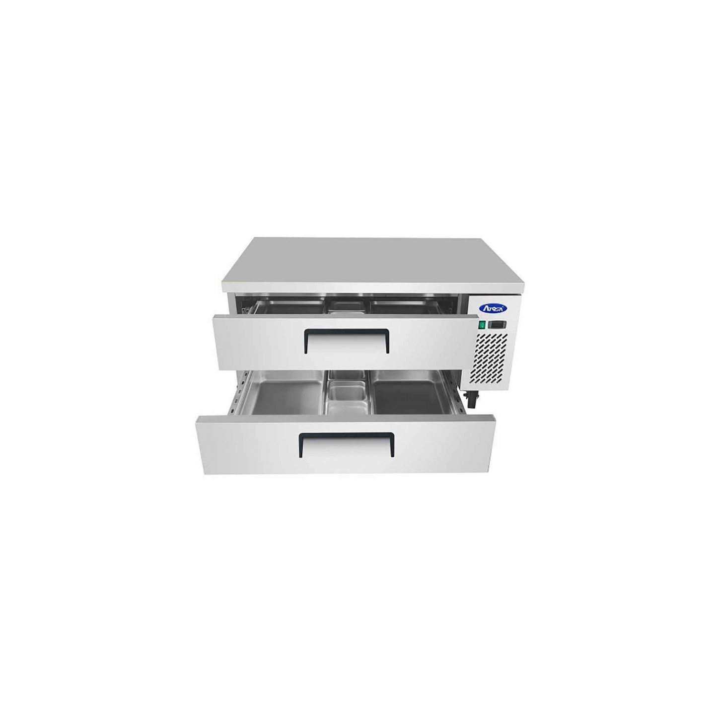 Soubassement réfrigéré positif tropicalisé 2 tiroirs 1536 mm Atosa