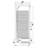 Réfrigérateur 1 porte vitrée L777 Combisteel 7450.0562 -mondialchr.com