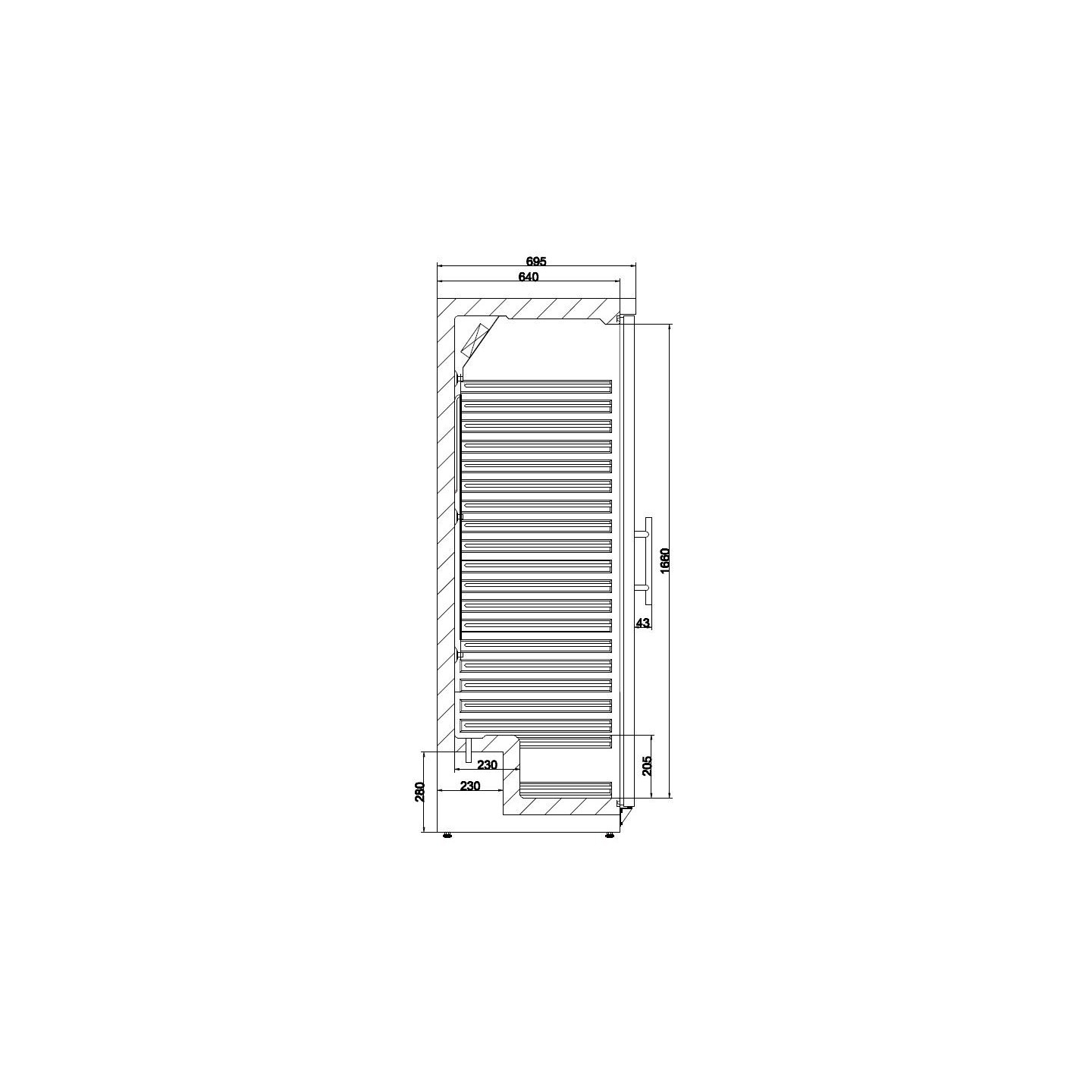 Réfrigérateur 1 porte vitrée L777 Combisteel 7450.0562 -mondialchr.com