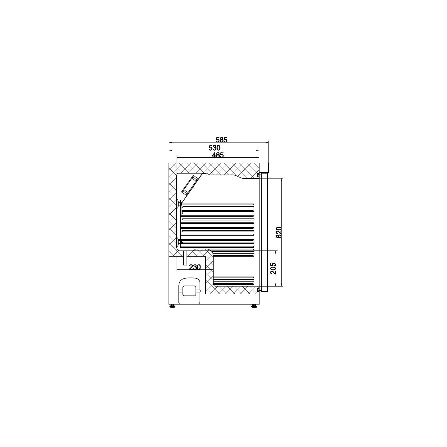 Réfrigérateur blanc 1 porte L510 Combisteel 7450.0551 - mondialchr.com