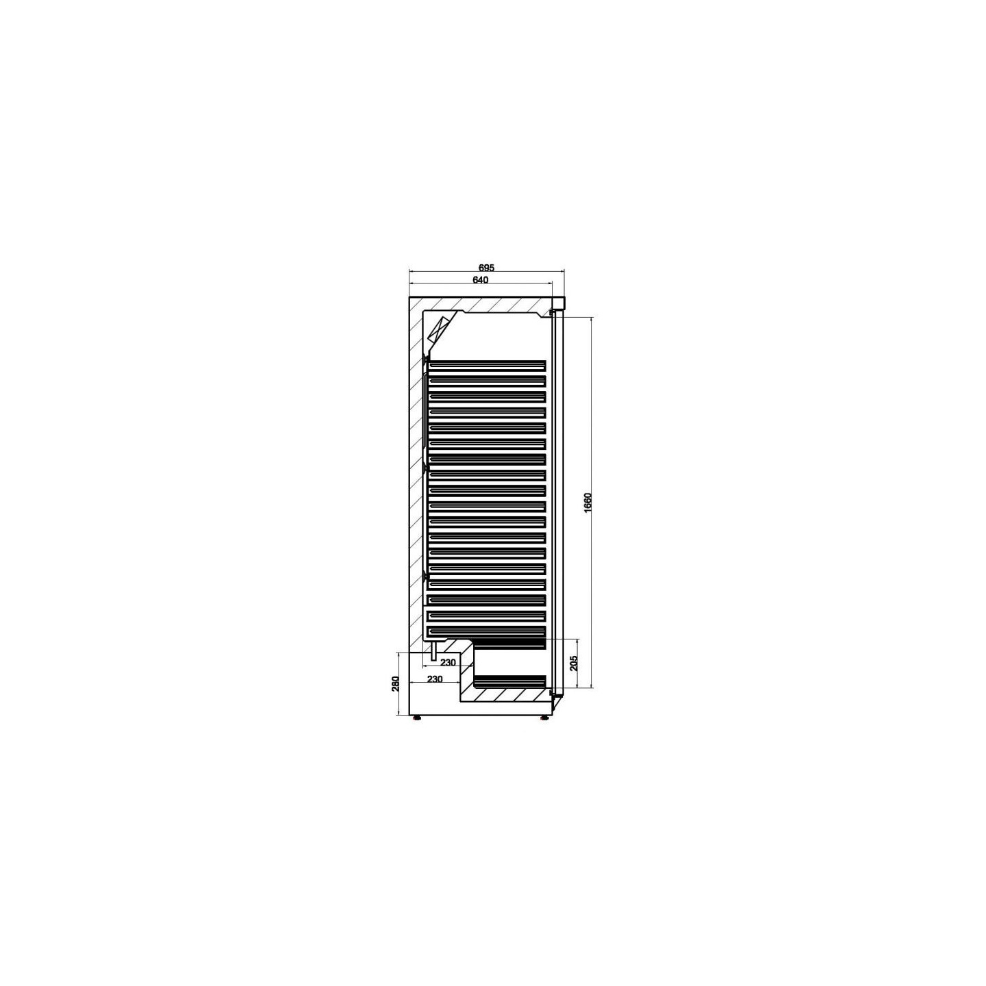 Réfrigérateur acier inox 1 porte Combisteel 7450.0560 - mondialchr.com