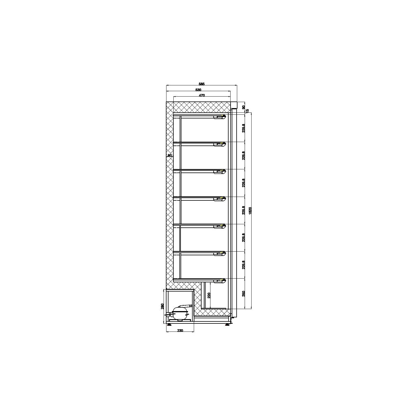 Congélateur blanc pro 1 porte Combisteel 7450.0571 - mondialchr.com