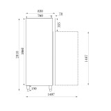 Réfrigérateur Inox 1 Porte L740 Combisteel 7450.0072 - mondialchr.com