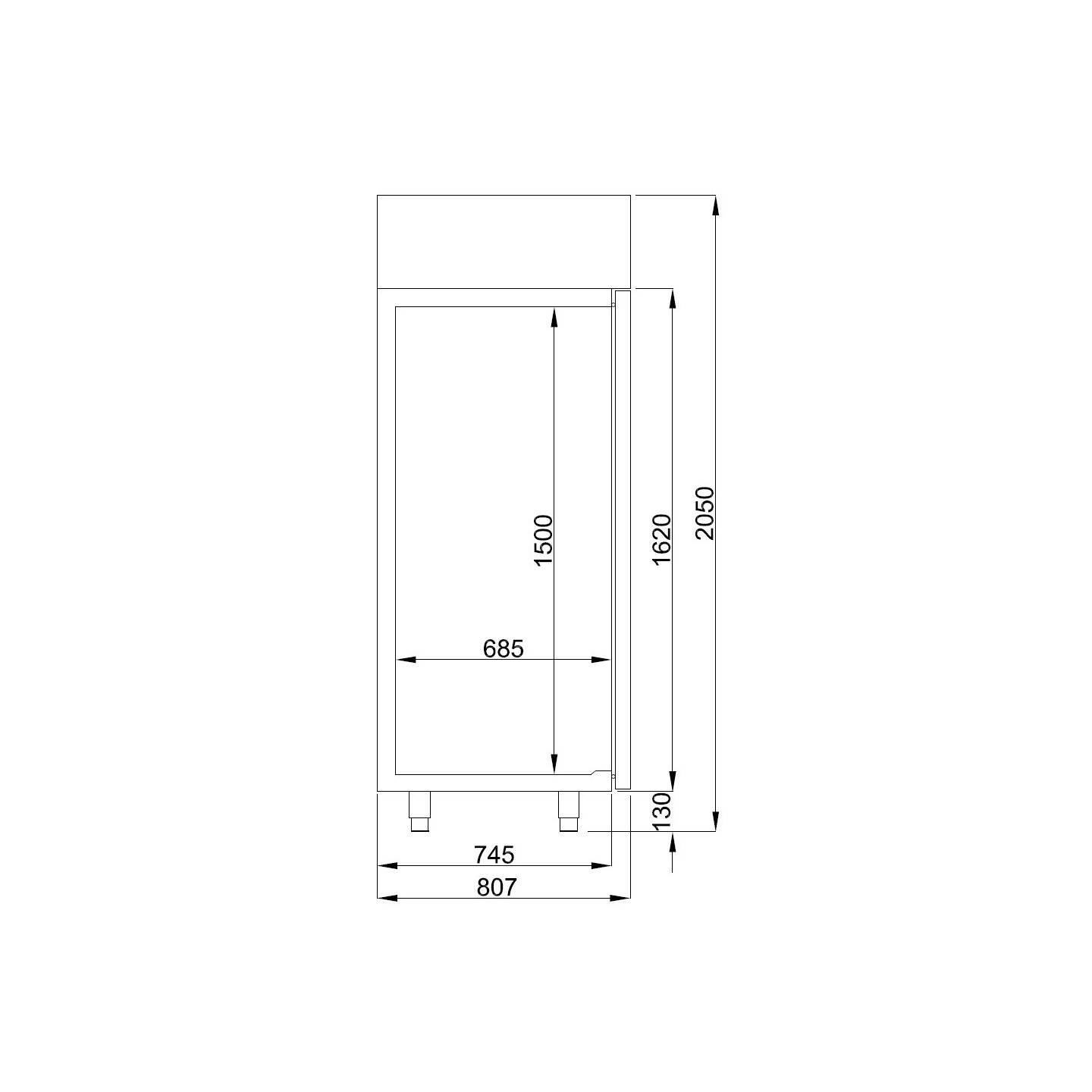 Réfrigérateur Inox Mono Block Combisteel 7489.5005 - mondialchr.com