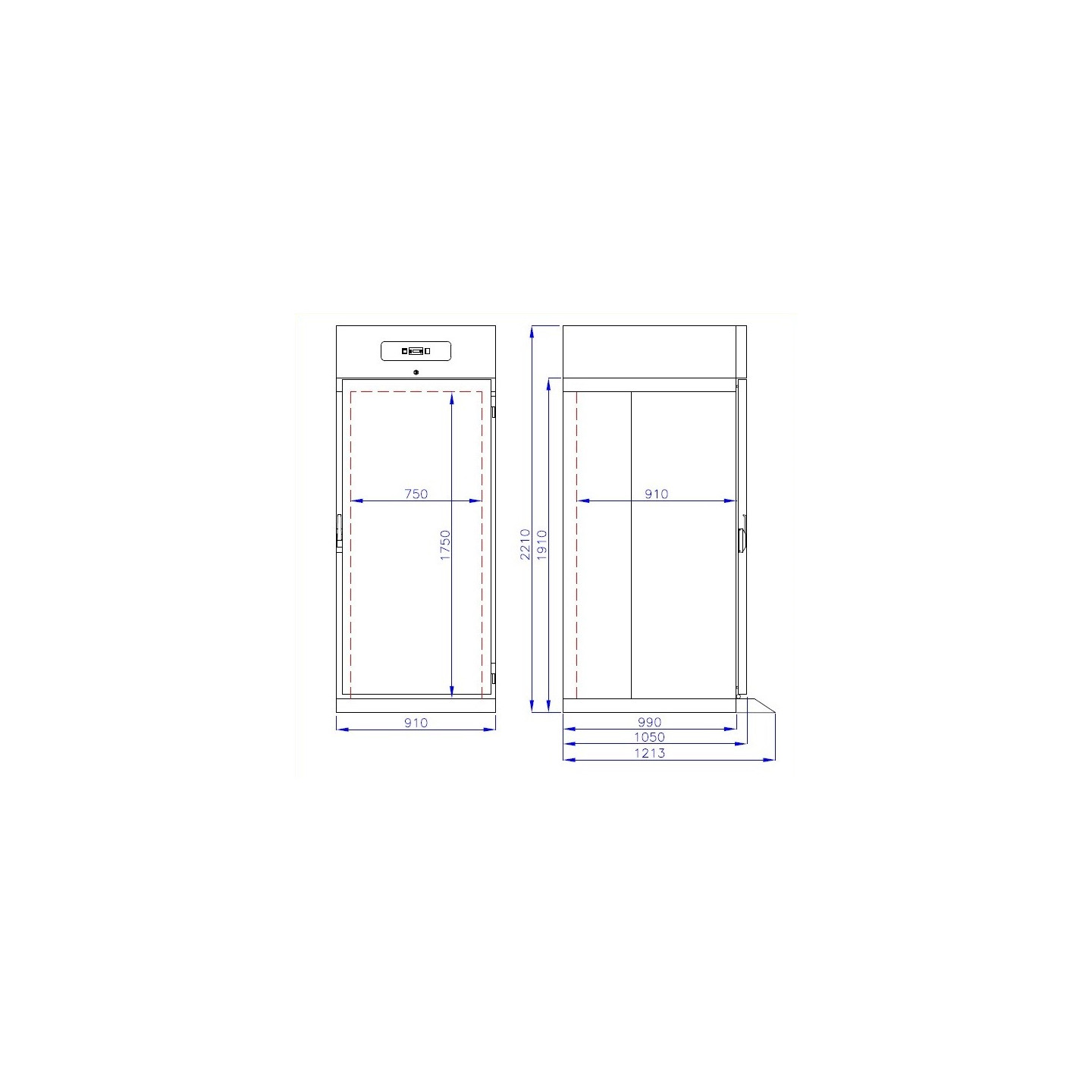 Roll-In Congélateur Inox Mono Block Combisteel 7489.5440-mondialchr.com