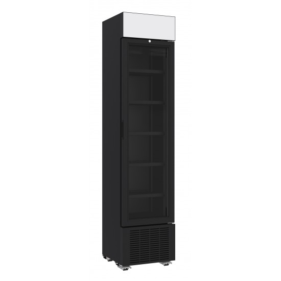 Réfrigérateur 1 Porte Verre Noir Combisteel 7464.0200 - mondialchr.com