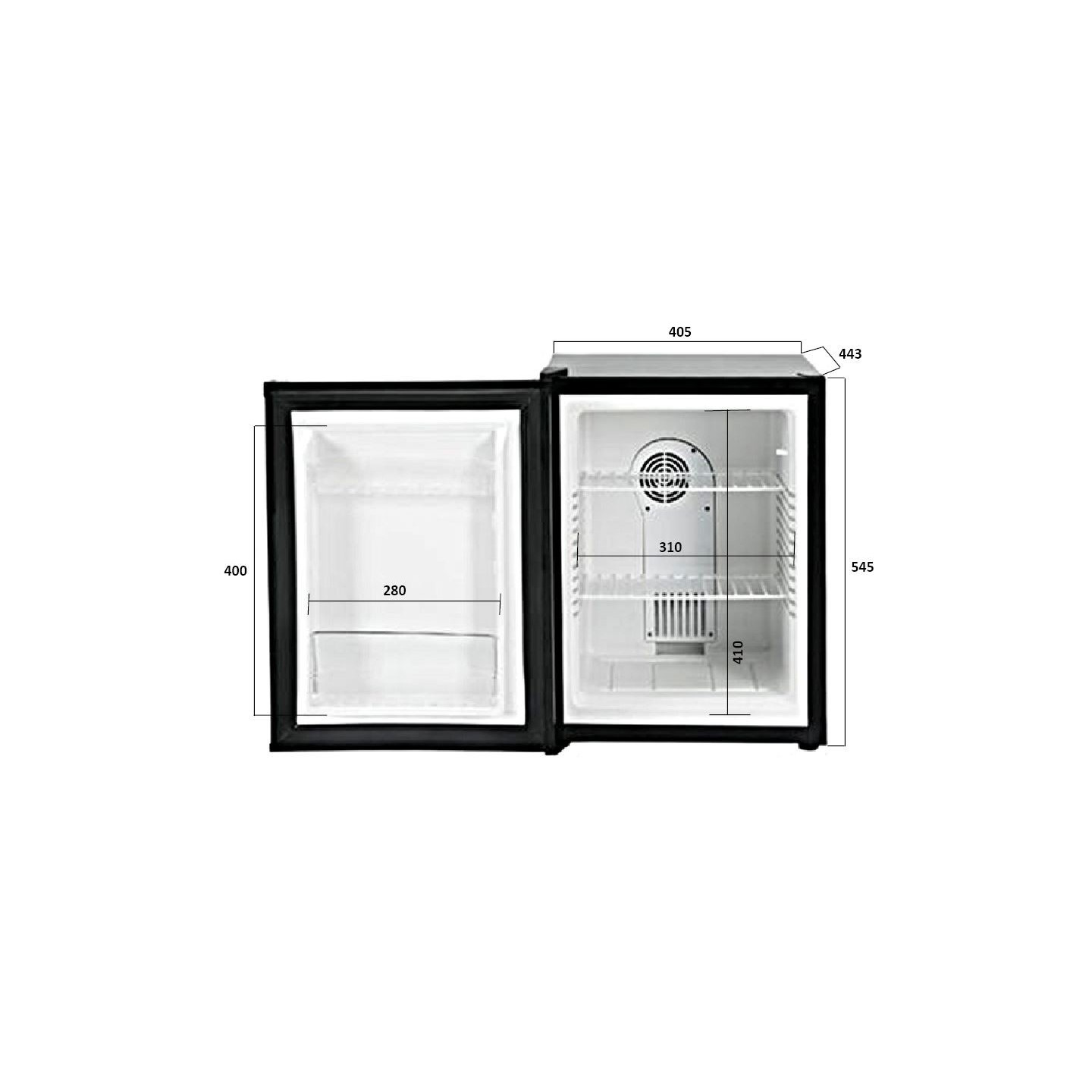 Minibar 40L Système Peltier L295 Combisteel 7013.2565 - mondialchr.com