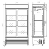 Réfrigérateur avec Portes Coulissantes Combisteel 7455.1395 - mondialchr.com