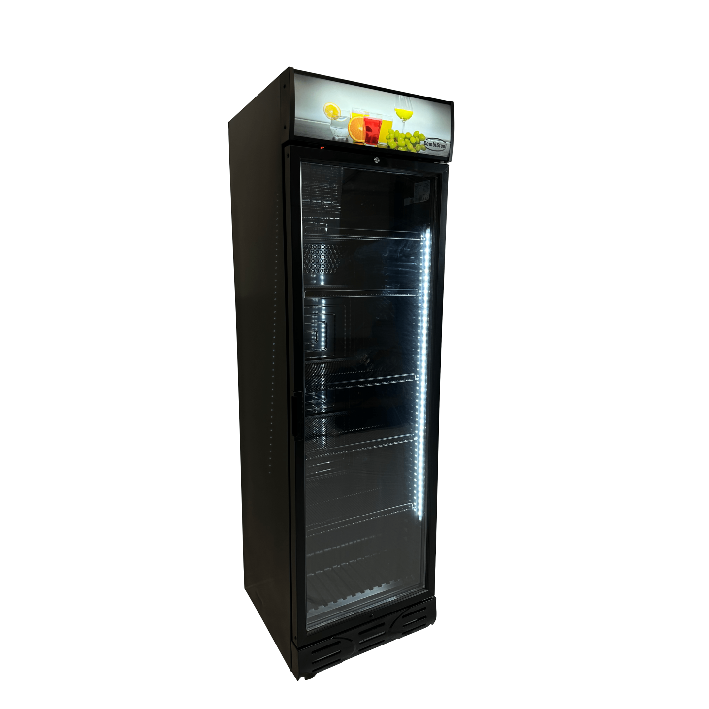 Réfrigérateur 1 porte vitrée noir Combisteel 7464.0093 -mondialchr.com