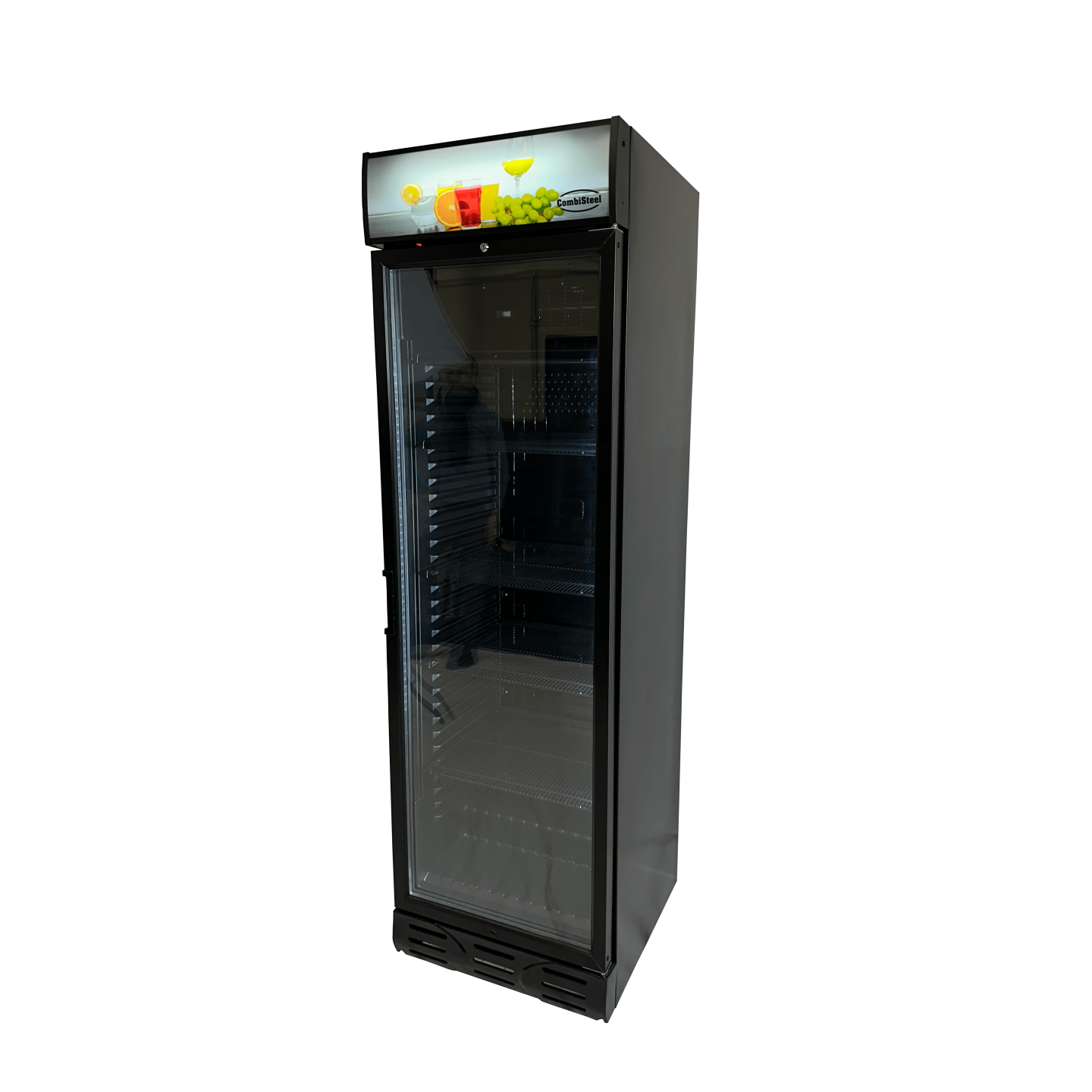 Réfrigérateur 1 porte vitrée noir Combisteel 7464.0090 -mondialchr.com