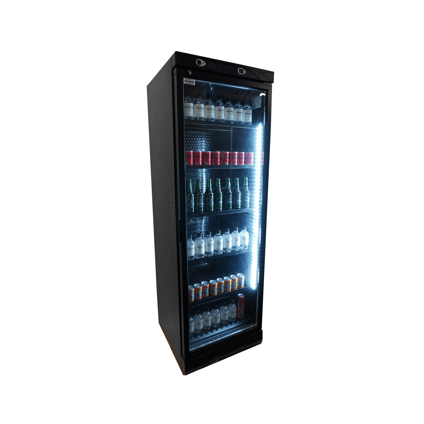 Réfrigérateur 1 porte vitrée noir Combisteel 7464.0094 -mondialchr.com