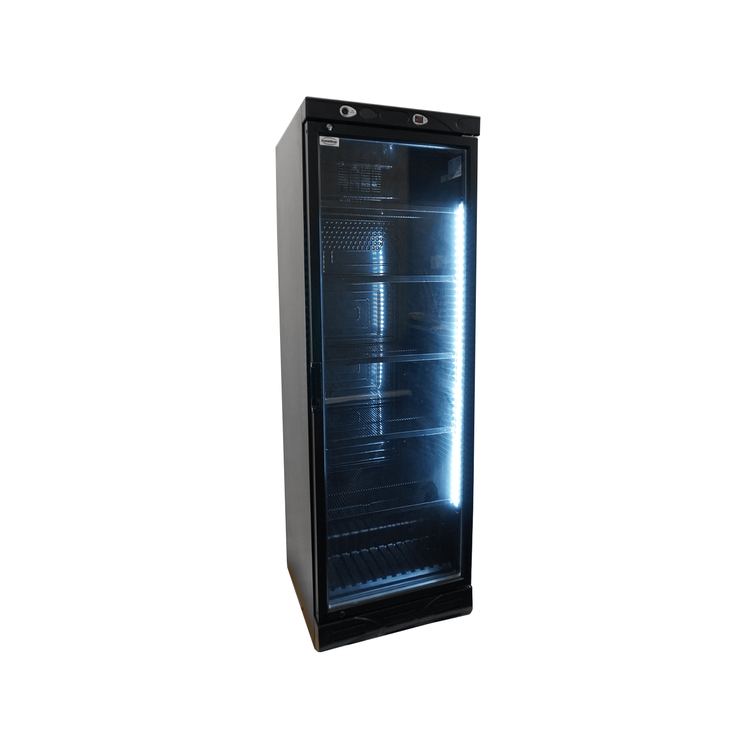 Réfrigérateur 1 porte vitrée noir Combisteel 7464.0094 -mondialchr.com