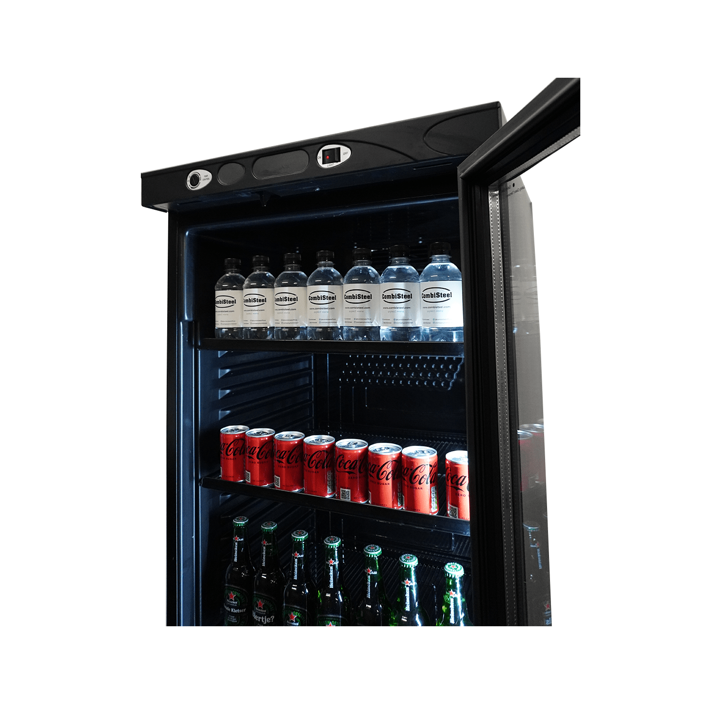 Réfrigérateur 1 porte vitrée noir Combisteel 7464.0094 -mondialchr.com
