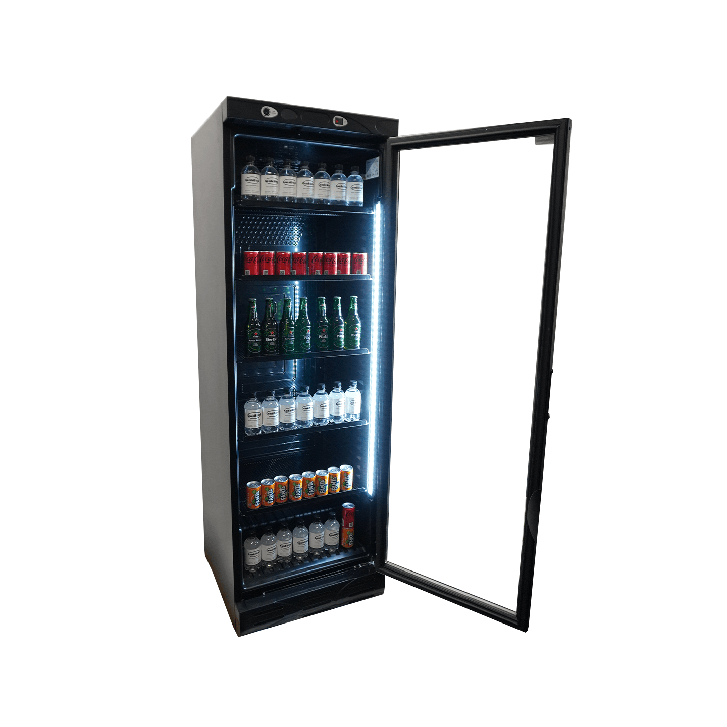 Réfrigérateur 1 porte vitrée noir Combisteel 7464.0094 -mondialchr.com
