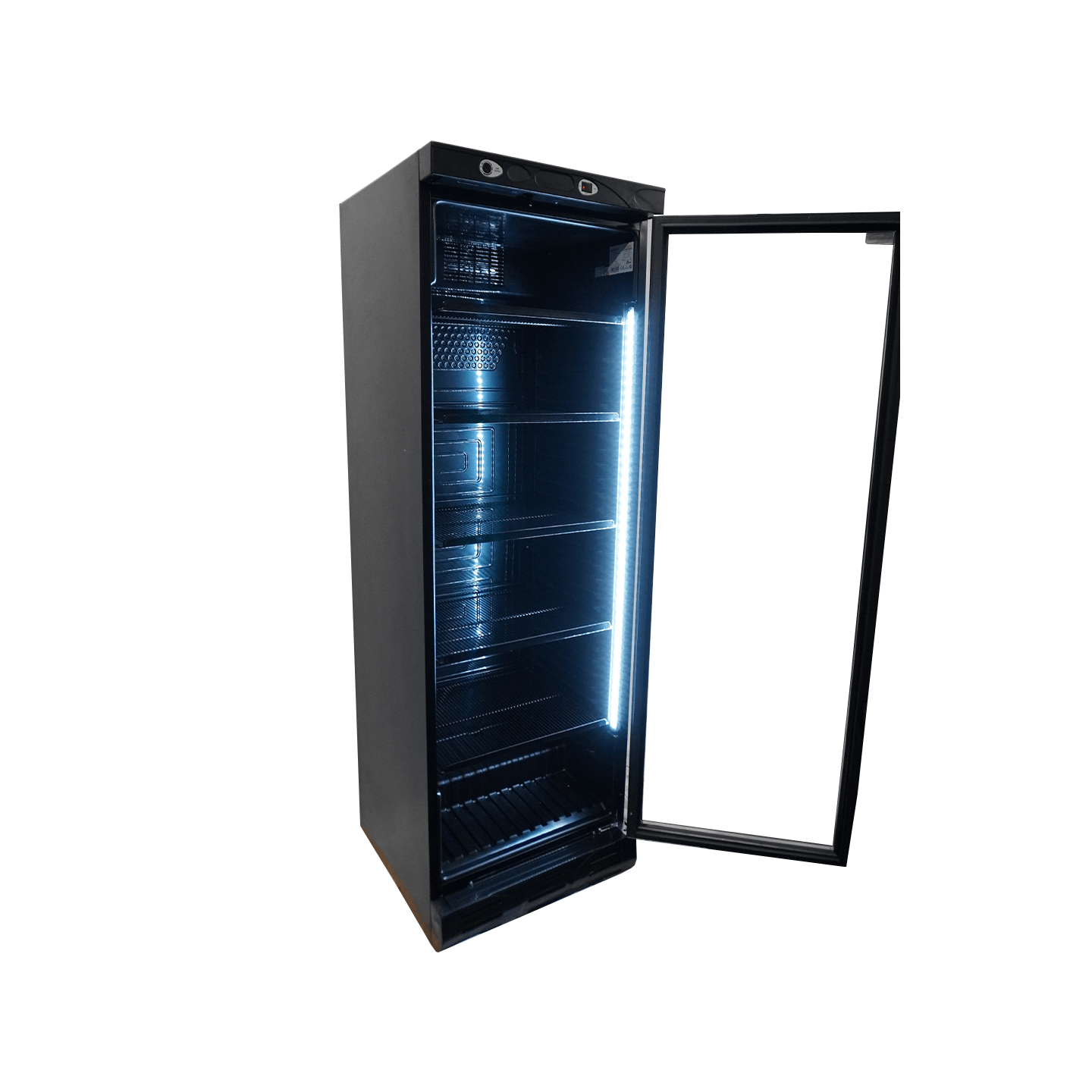 Réfrigérateur 1 porte vitrée noir Combisteel 7464.0094 -mondialchr.com
