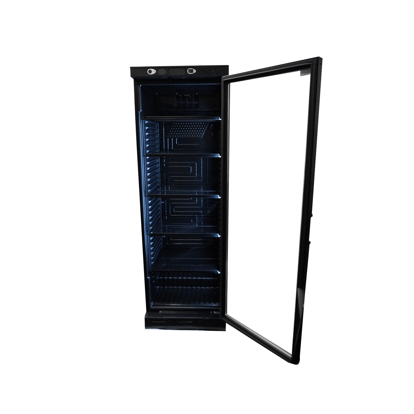 Réfrigérateur 1 porte vitrée noir Combisteel 7464.0094 -mondialchr.com