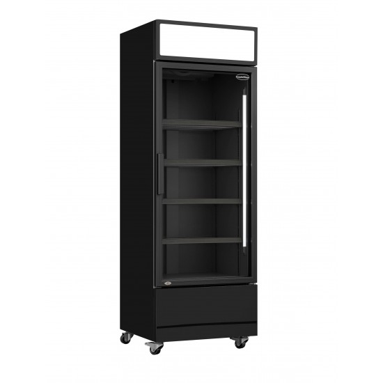 Réfrigérateur 1 porte vitrée noir Combisteel 7455.2104 -mondialchr.com