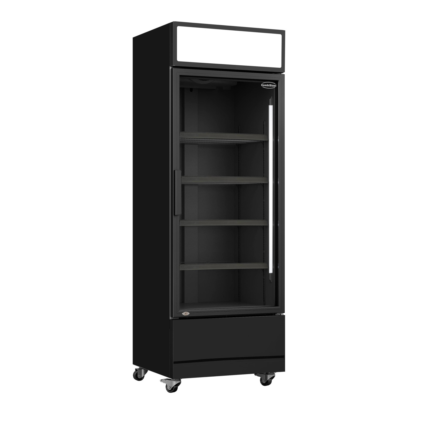 Réfrigérateur 1 porte vitrée noir Combisteel 7455.2104 -mondialchr.com