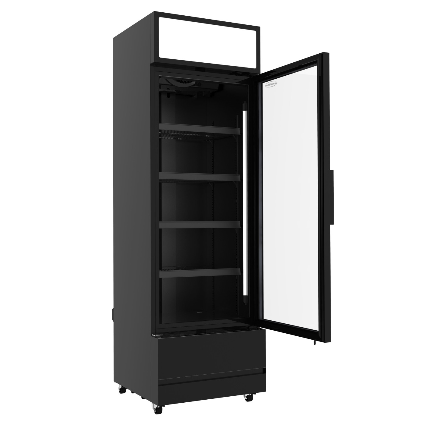 Réfrigérateur 1 porte vitrée noir Combisteel 7455.2104 -mondialchr.com