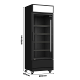 Réfrigérateur 1 porte vitrée noir Combisteel 7455.2104 -mondialchr.com