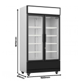 Réfrigérateur 2 portes en verre Combisteel 7455.2105 - mondialchr.com