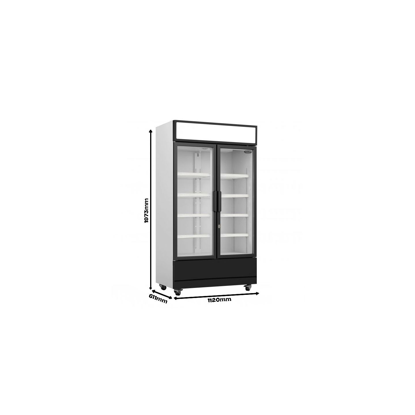 Réfrigérateur 2 portes en verre Combisteel 7455.2105 - mondialchr.com