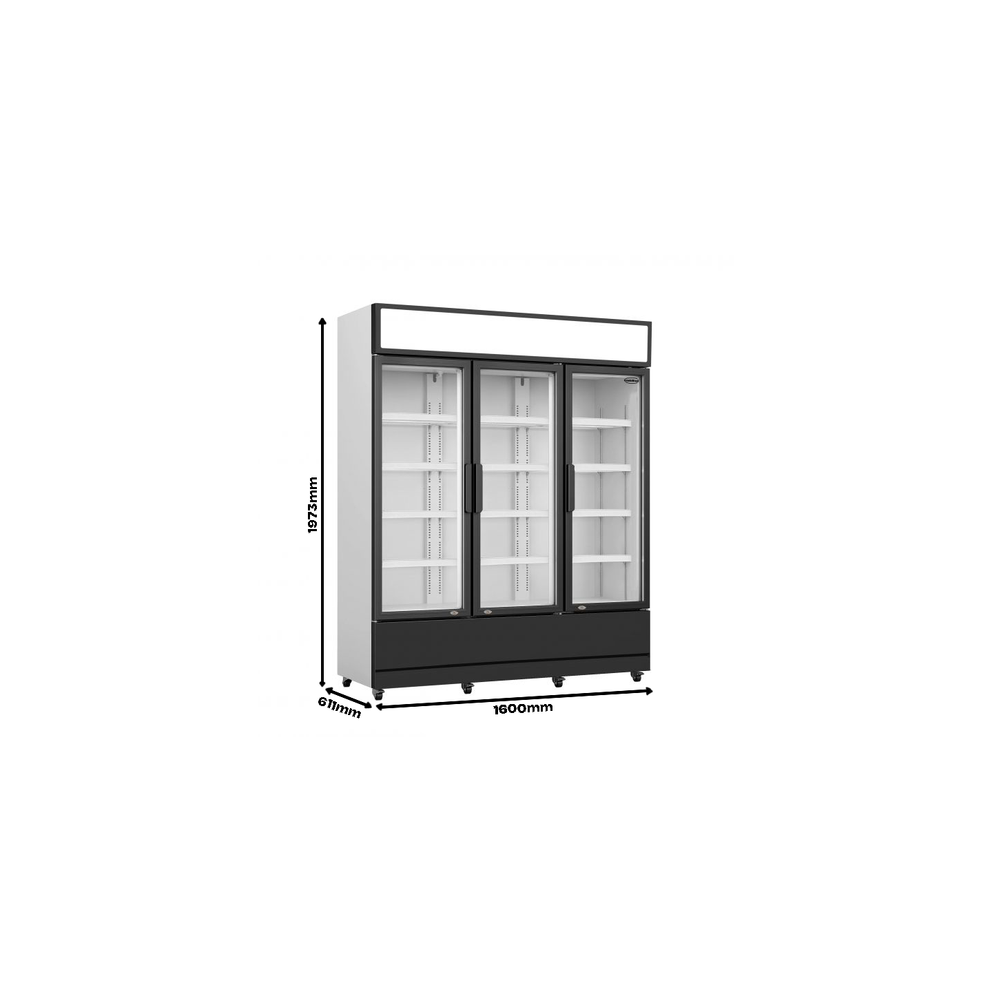 Réfrigérateur 3 portes en verre Combisteel 7455.2110 - mondialchr.com