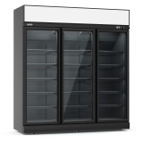 Congélateur 3 portes en verre noir Combisteel 7455.2435-mondialchr.com