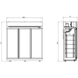 Congélateur 3 portes en verre Combisteel 7455.2430 - mondialchr.com