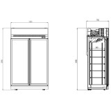 Réfrigérateur 2 portes en verre Combisteel 7455.2400 - mondialchr.com