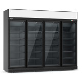 Congélateur 4 portes en verre noir Combisteel 7455.2445-mondialchr.com