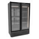 Congélateur 2 portes en verre noir Combisteel 7072.1140-mondialchr.com