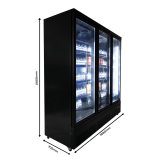 Réfrigérateur 3 portes en verre Combisteel  7526.0110 - mondialchr.com