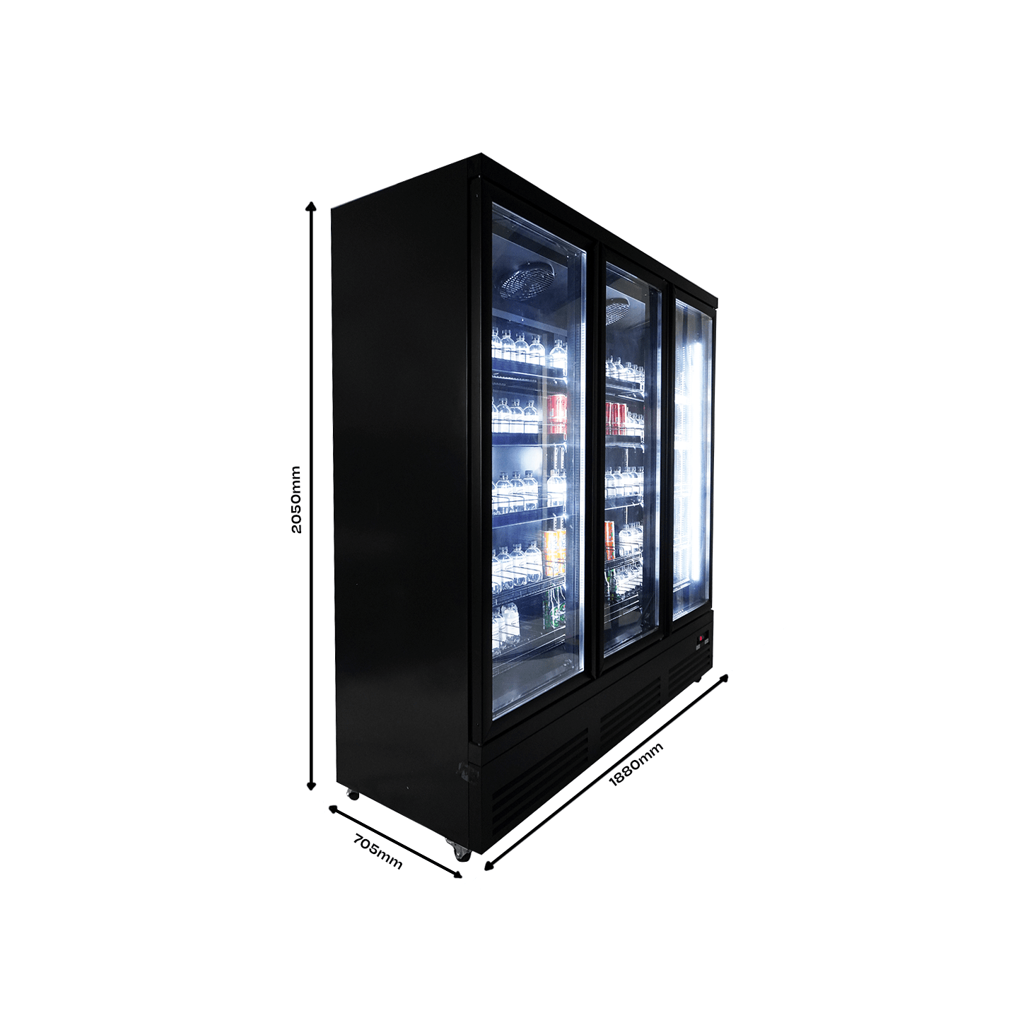Réfrigérateur 3 portes en verre Combisteel  7526.0110 - mondialchr.com