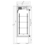 Réfrigérateur 2 portes en verre Combisteel 7450.0140 - mondialchr.com