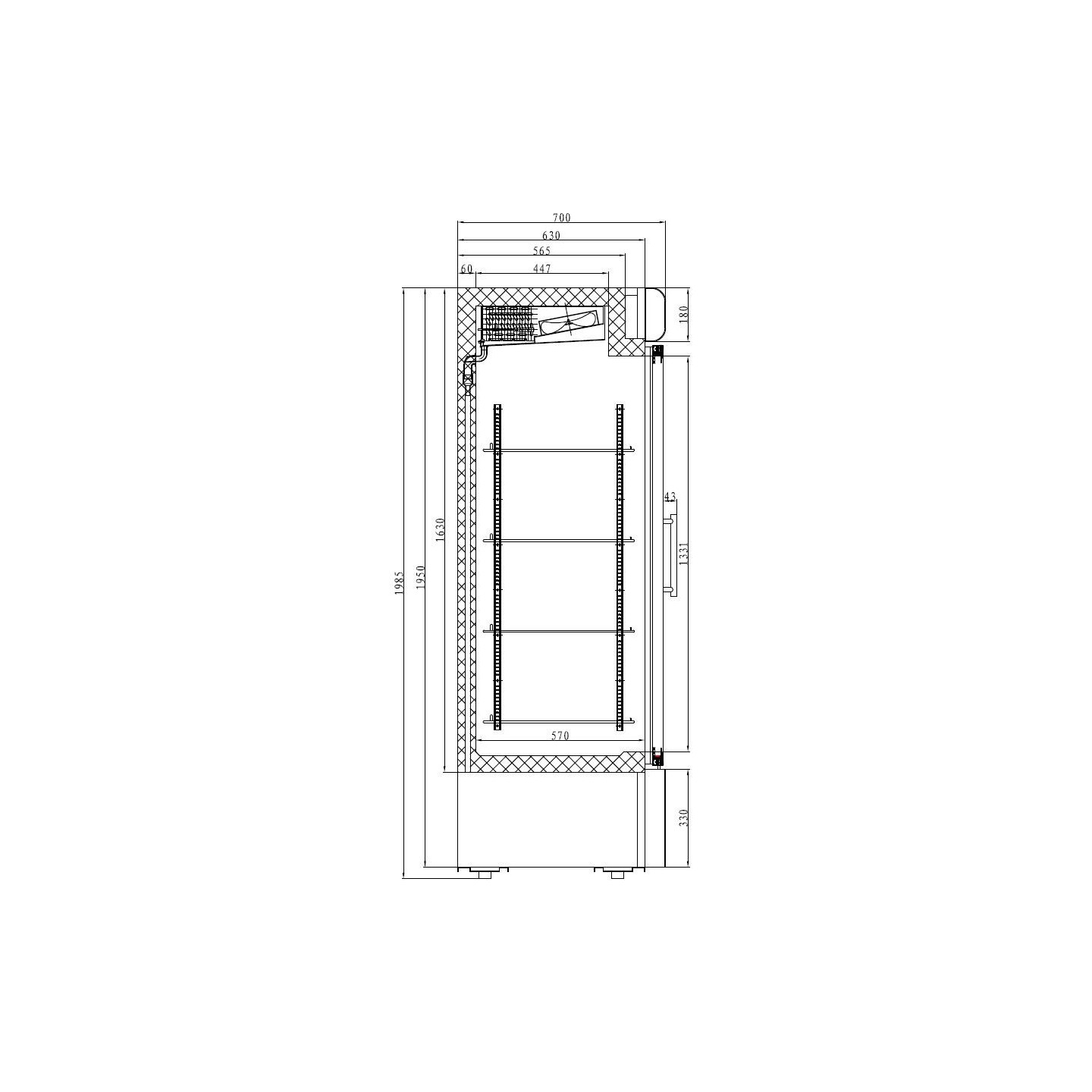 Réfrigérateur 2 portes en verre Combisteel 7450.0140 - mondialchr.com