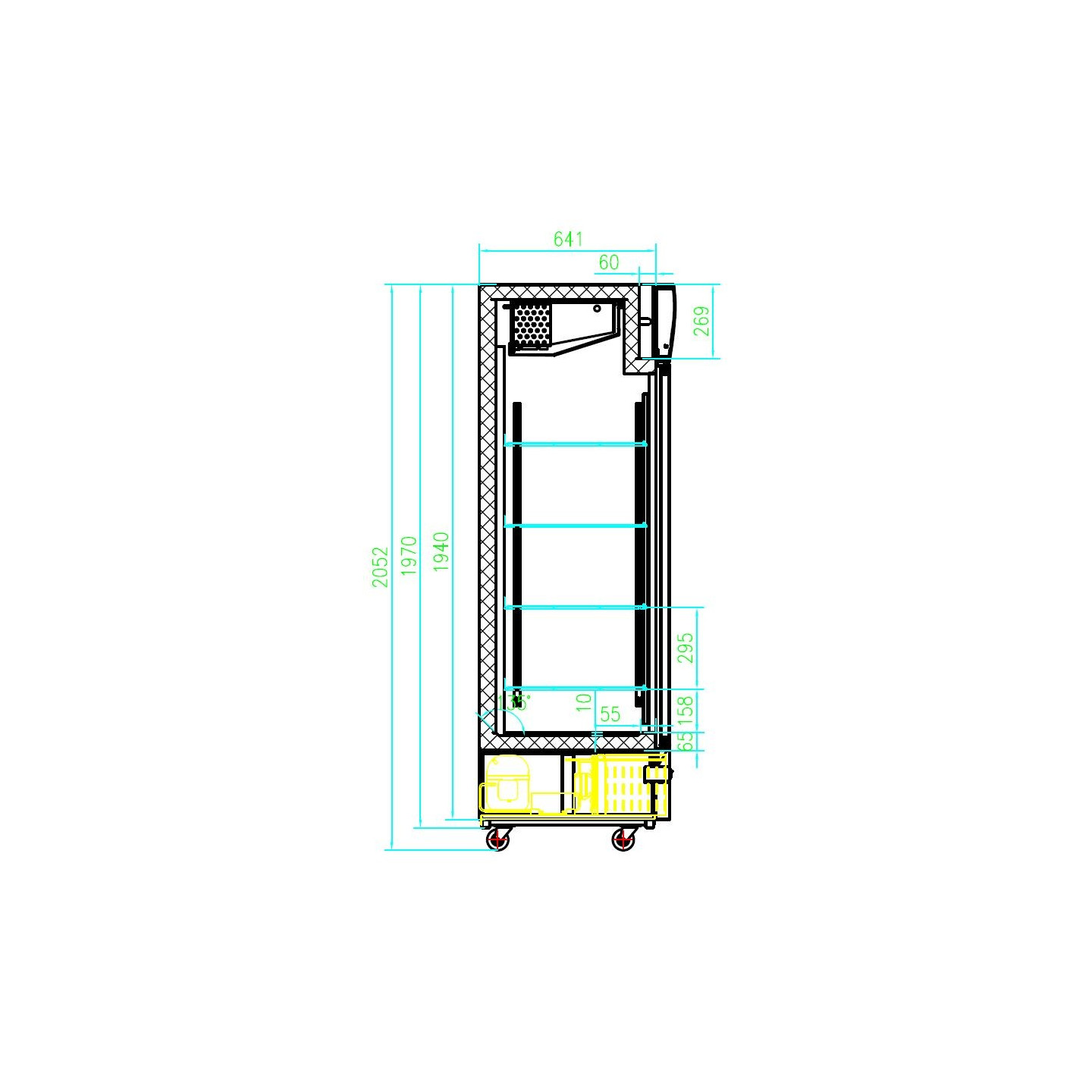 Réfrigérateur 2 portes en verre Combisteel 7450.0140 - mondialchr.com
