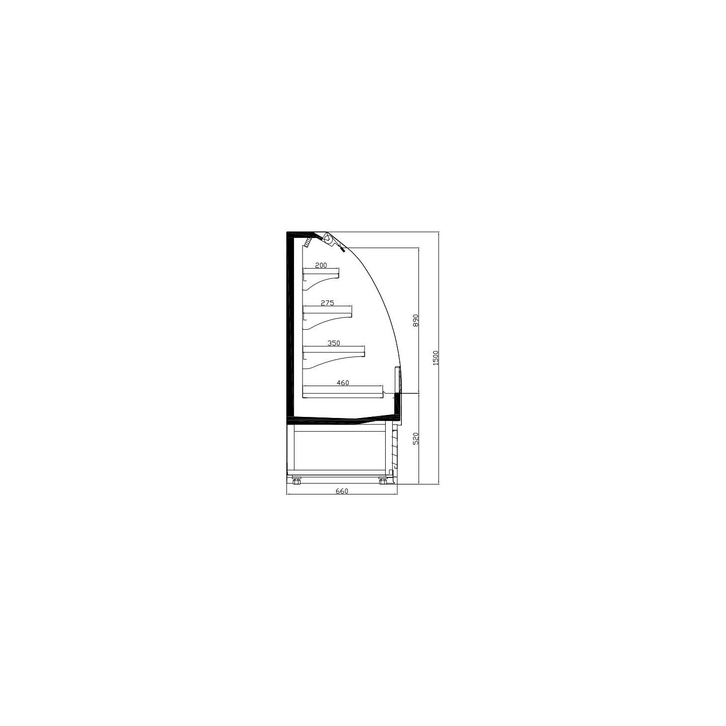 Vitrine réfrigérée 1,3 m Combisteel 7080.0010 - mondialchr.com