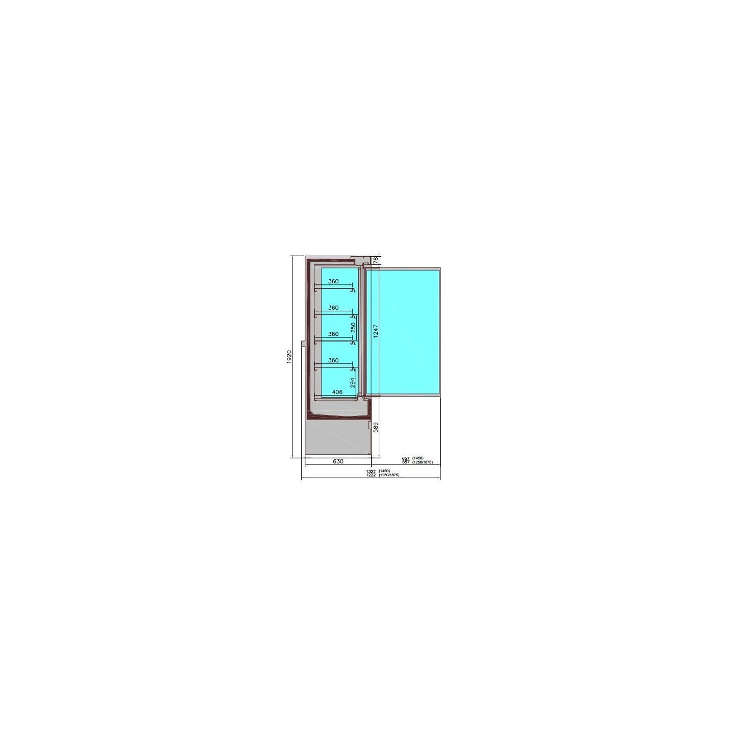Chambre froide murale 2 portes Combisteel 7350.0055 - mondialchr.com