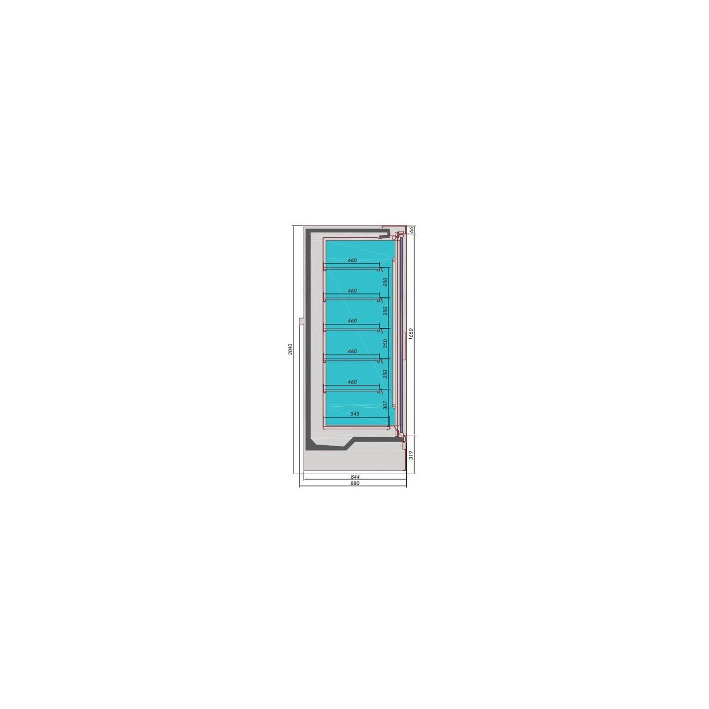 Chambre froide murale MIKE 1.3m Combisteel 7350.0065 - mondialchr.com