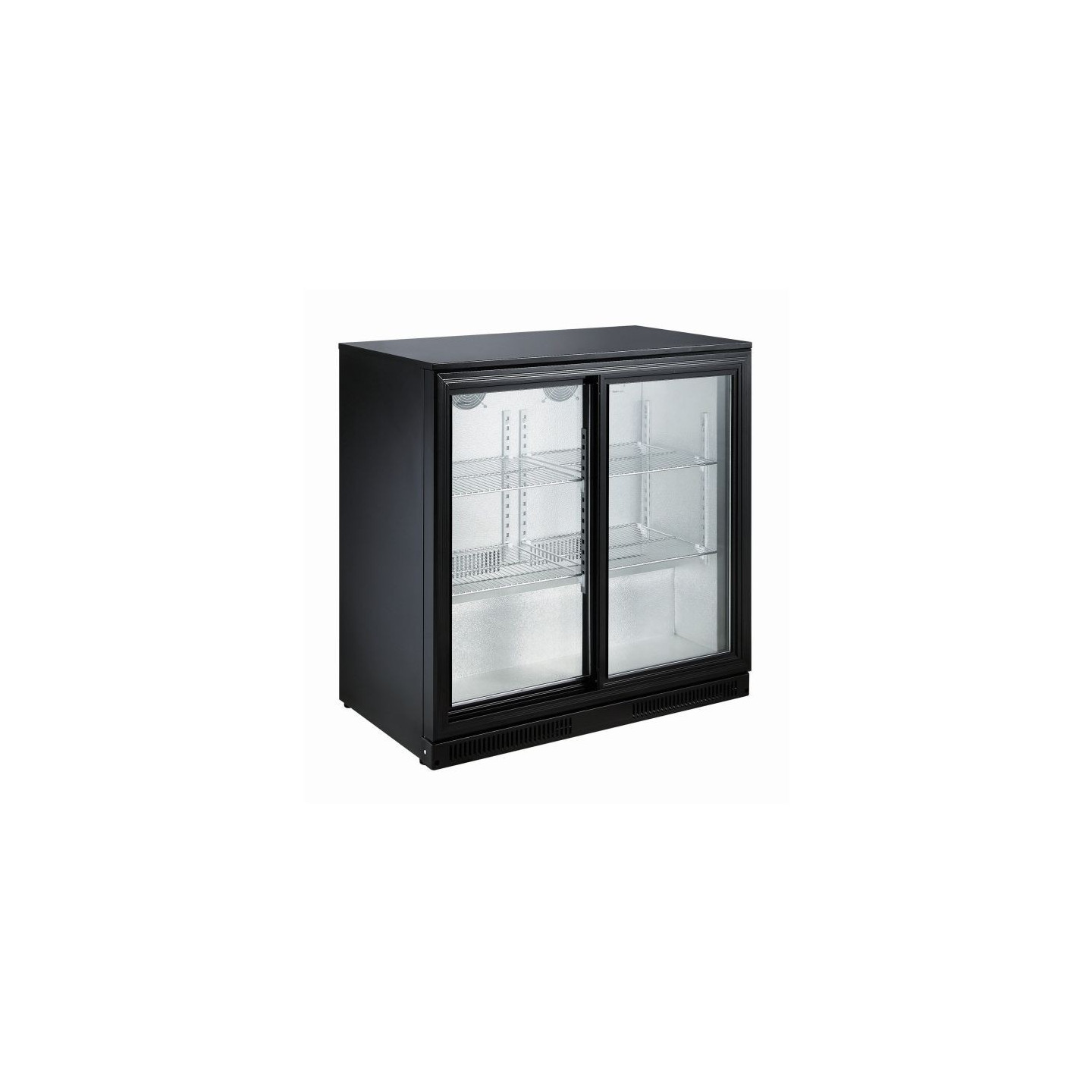 Arrière-bar réfrigéré noir 2 portes Combisteel 7455.1315–mondialchr.com