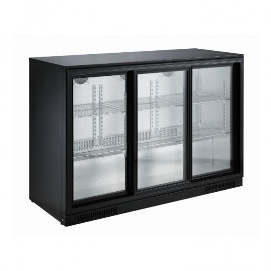 Arrière-bar réfrigéré noir 3 portes Combisteel 7455.1320–mondialchr.com