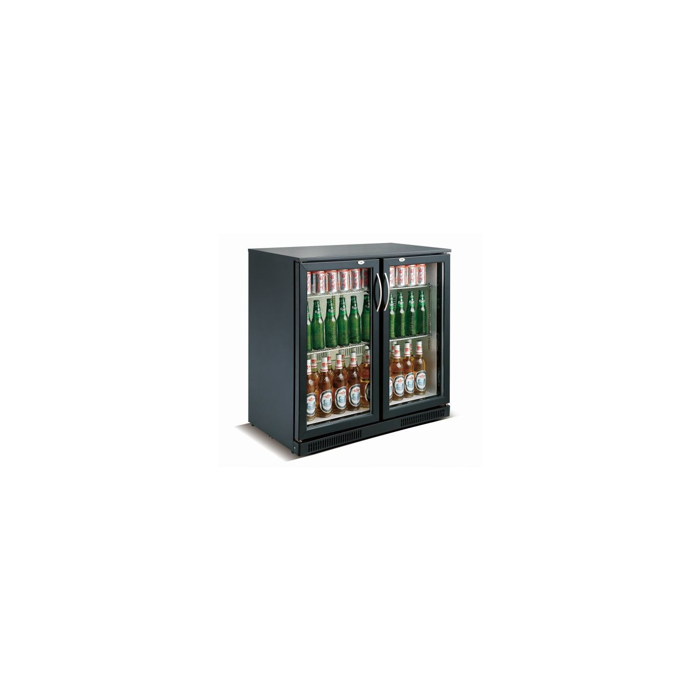 Arrière-bar réfrigéré noir 2 portes Combisteel 7455.1305–mondialchr.com