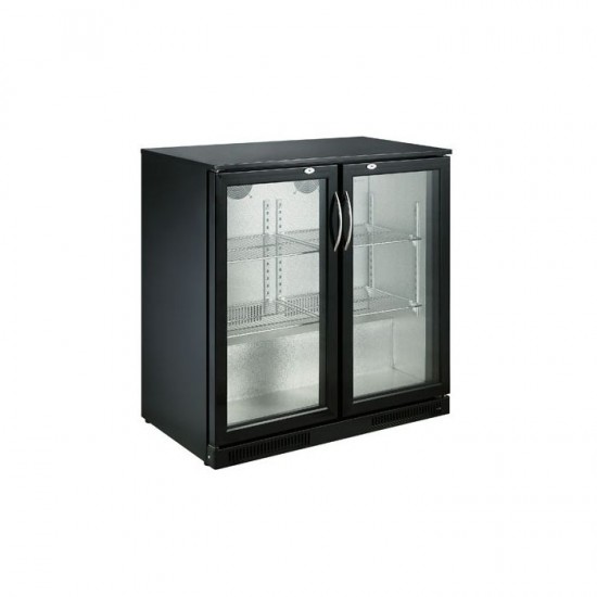 Arrière-bar réfrigéré noir 2 portes Combisteel 7455.1305–mondialchr.com