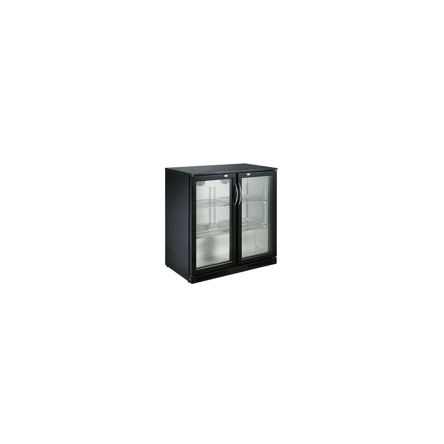 Arrière-bar réfrigéré noir 2 portes Combisteel 7455.1305–mondialchr.com