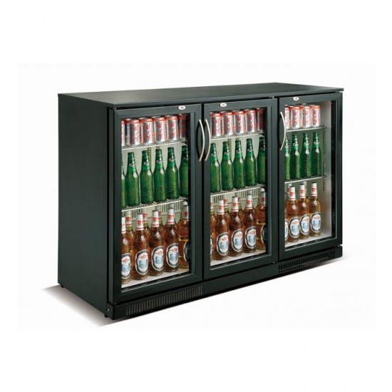 Arrière-bar réfrigéré noir 3 portes Combisteel 7455.1310–mondialchr.com