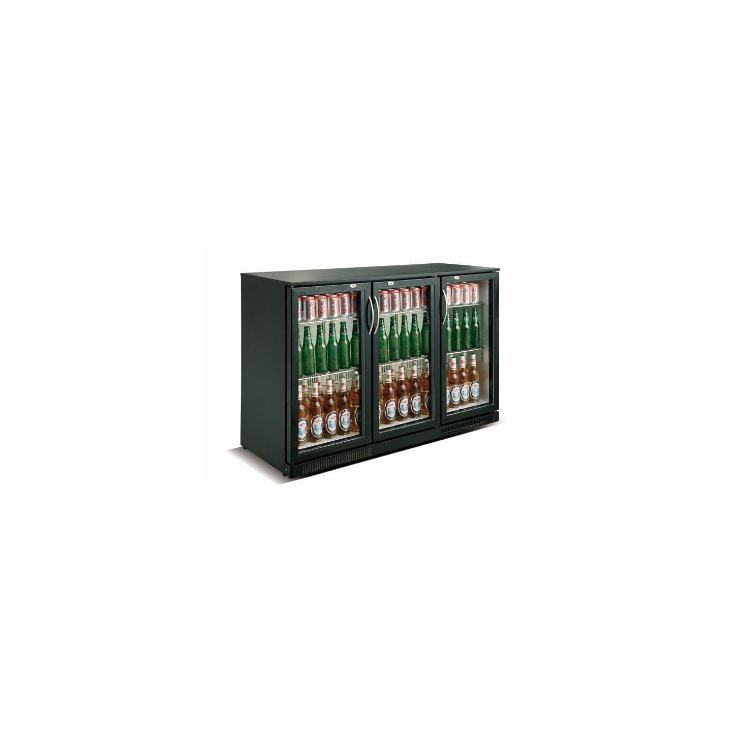Arrière-bar réfrigéré noir 3 portes Combisteel 7455.1310–mondialchr.com