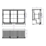 Arrière-bar réfrigéré noir 3 portes Combisteel 7527.0025–mondialchr.com