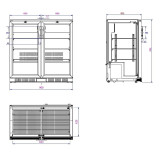 Arrière-bar réfrigéré noir 2 portes Combisteel 7527.0010–mondialchr.com
