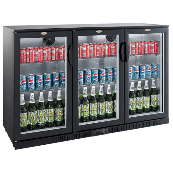 Arrière-bar réfrigéré noir 3 portes Combisteel 7527.0015–mondialchr.com